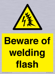 Beware of welding flash
